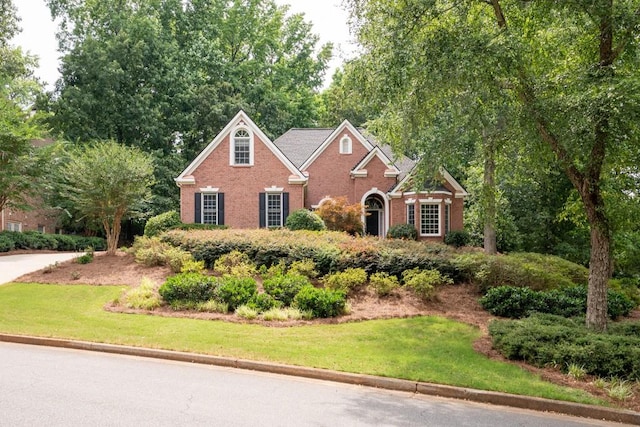 view of front of house with a front yard