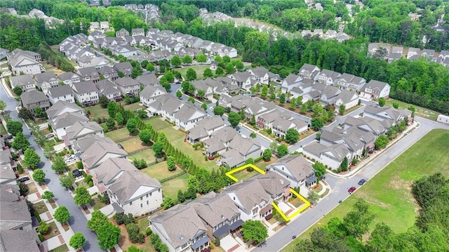 birds eye view of property featuring a residential view