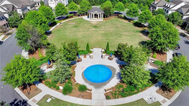 aerial view featuring a residential view