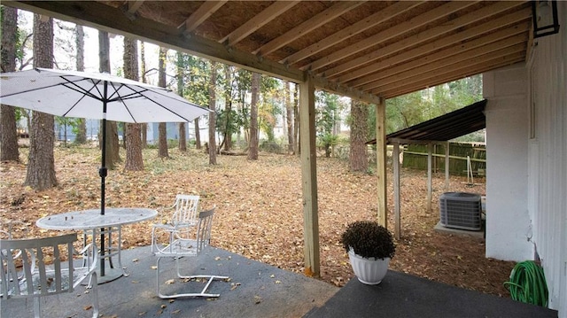 view of patio featuring cooling unit