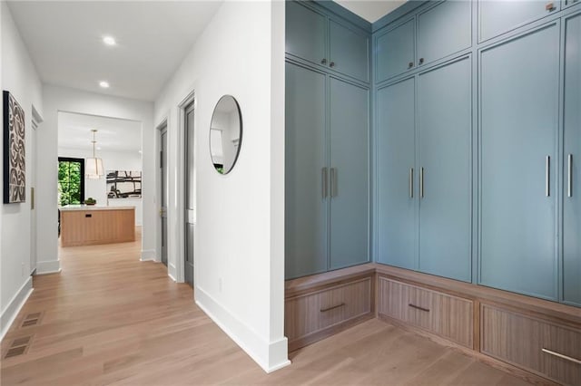 4785 Merlendale Ct, Atlanta, GA 30327 - corridor featuring light wood-type flooring, baseboards, and recessed lighting