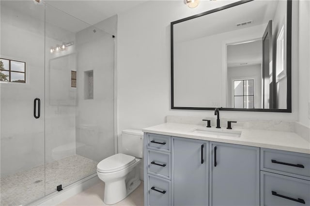 4785 Merlendale Ct, Atlanta, GA 30327 - full bathroom featuring toilet, a shower stall, and vanity