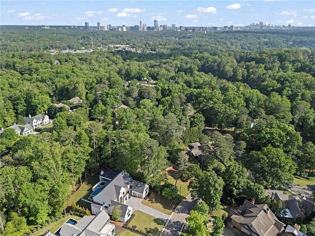 4785 Merlendale Ct, Atlanta, GA 30327 - aerial overview of property's location featuring a forest and a skyline view