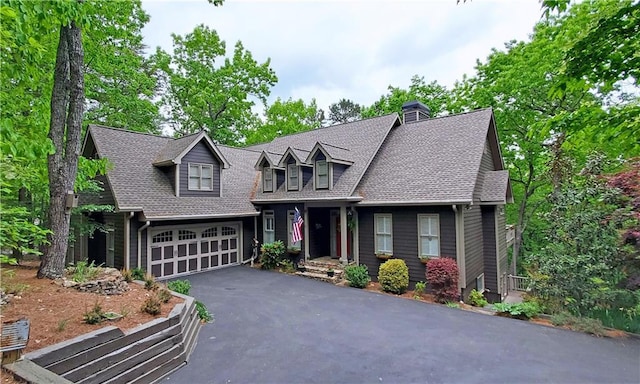 cape cod house featuring a garage