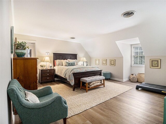 spacious closet featuring hardwood / wood-style floors