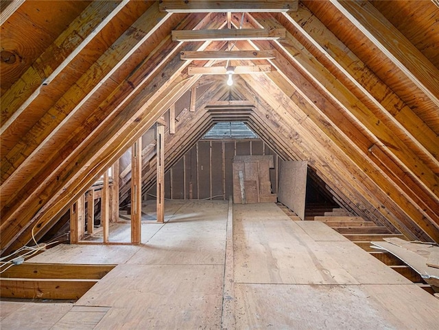 view of attic