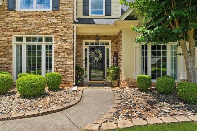 1125 Fairview Club Cir, Dacula, GA 30019 - property entrance with stone siding