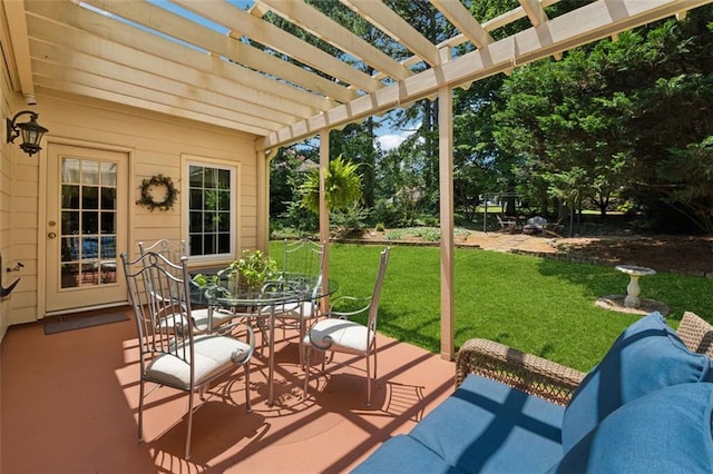 1125 Fairview Club Cir, Dacula, GA 30019 - view of patio / terrace with a pergola