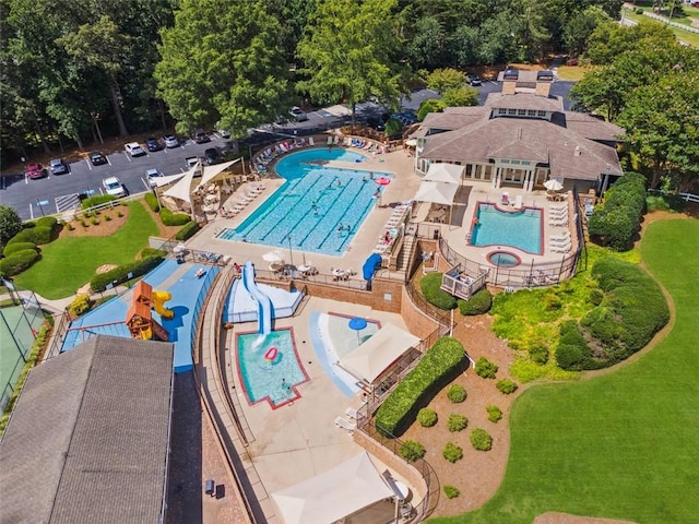1125 Fairview Club Cir, Dacula, GA 30019 - bird's eye view of a pool