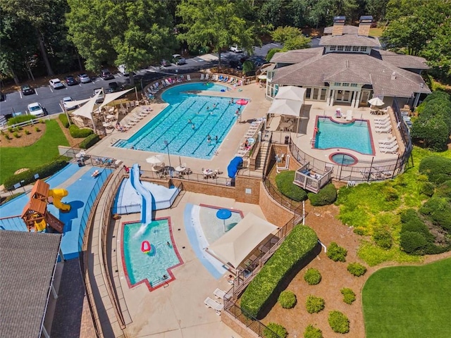 1125 Fairview Club Cir, Dacula, GA 30019 - bird's eye view of a pool area