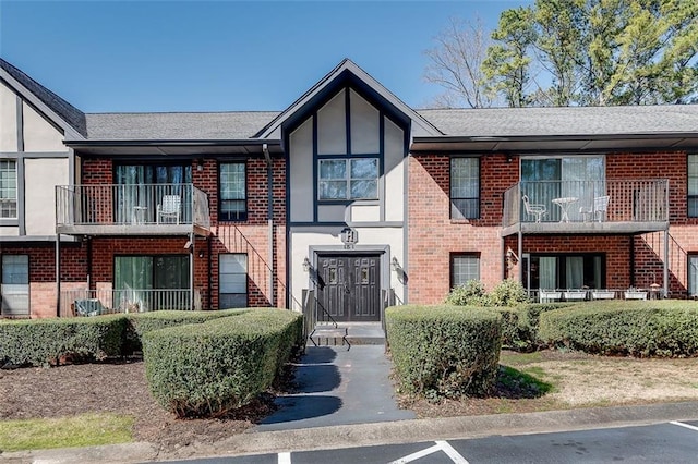 view of front of home with brick siding