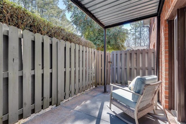 view of patio / terrace featuring a fenced backyard