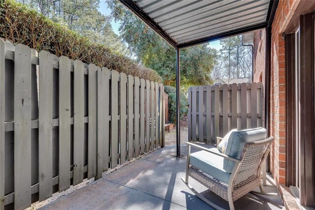 view of patio / terrace with fence