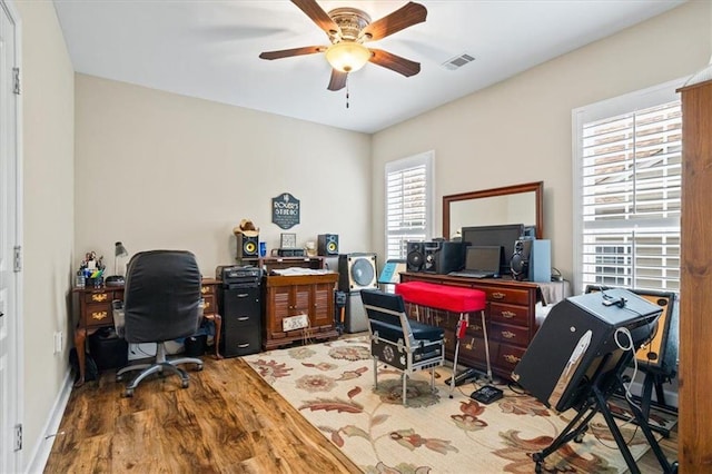 218 Begonia Ct, Griffin, GA 30223 - office space with wood finished floors and ceiling fan