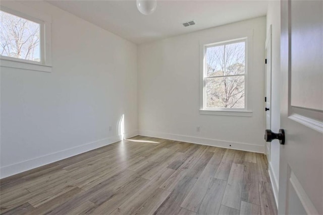 empty room featuring light hardwood / wood-style flooring