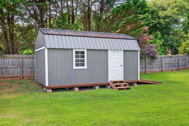 563 Bailey Dr, Jefferson, GA 30549 - view of outbuilding with a fenced backyard and entry steps