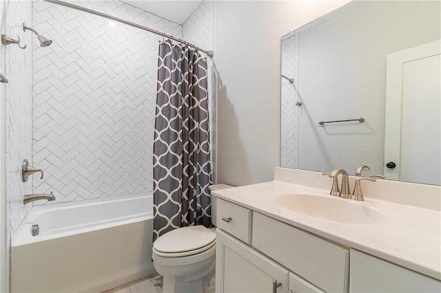 1964 Attell Way, Decatur, GA 30033 - bathroom featuring vanity, shower / bath combination with curtain, and toilet