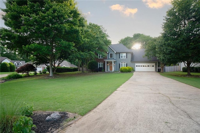 4130 Providnce Sq, Alpharetta, GA 30009 - colonial-style house with driveway, a garage, and a front yard