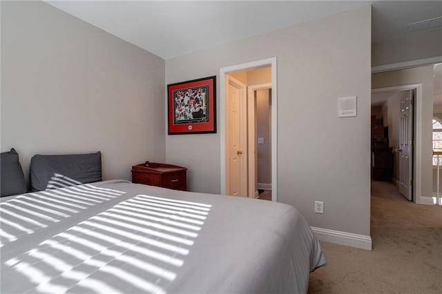 view of carpeted bedroom