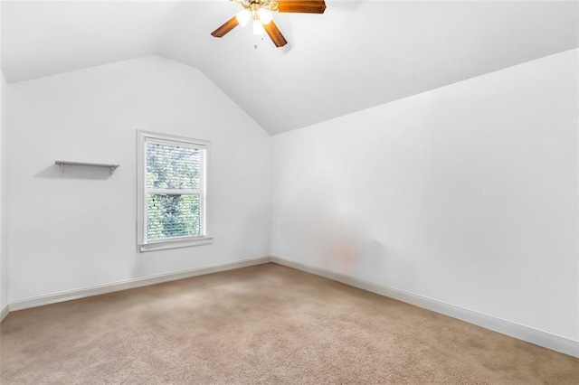 908 Rainsong Ct, Braselton, GA 30517 - additional living space with carpet, a ceiling fan, and vaulted ceiling