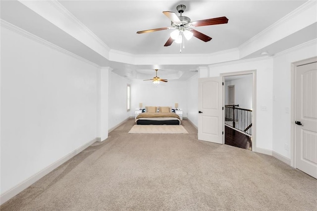 908 Rainsong Ct, Braselton, GA 30517 - interior space with a ceiling fan, crown molding, and a tray ceiling