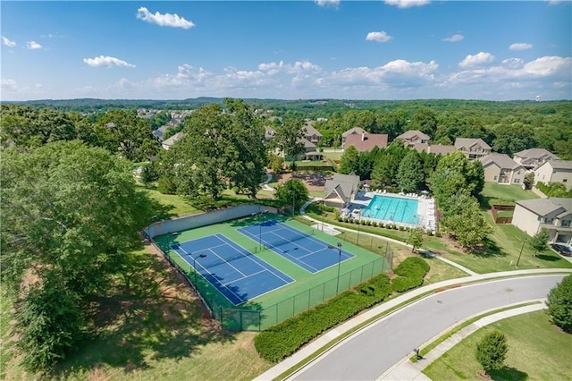 908 Rainsong Ct, Braselton, GA 30517 - aerial perspective of suburban area featuring a pool area