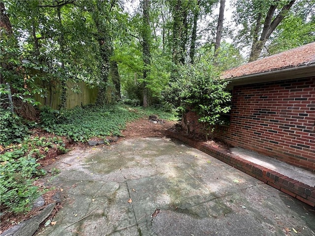view of yard featuring a patio area