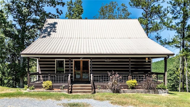 view of front of property with a porch