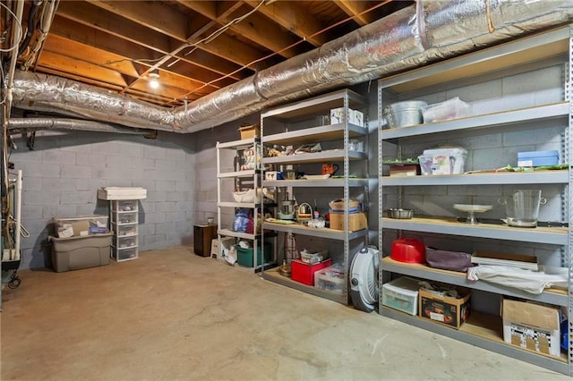view of storage area