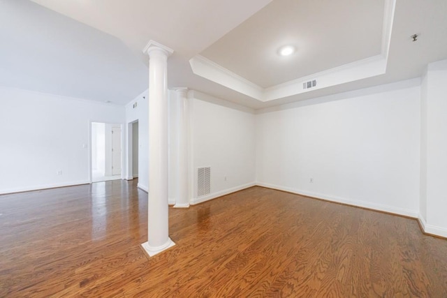 50 Biscayne Dr Unit 2106, Atlanta, GA 30309 - additional living space featuring decorative columns, wood finished floors, and baseboards