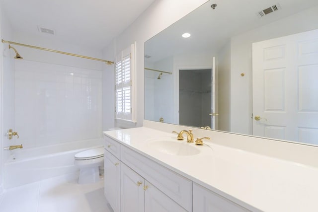 50 Biscayne Dr Unit 2106, Atlanta, GA 30309 - full bathroom with tub / shower combination, toilet, vanity, and tile patterned flooring