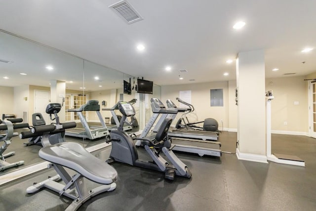 50 Biscayne Dr Unit 2106, Atlanta, GA 30309 - gym featuring recessed lighting and baseboards