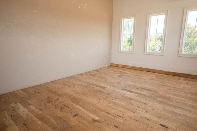 spare room with hardwood / wood-style floors