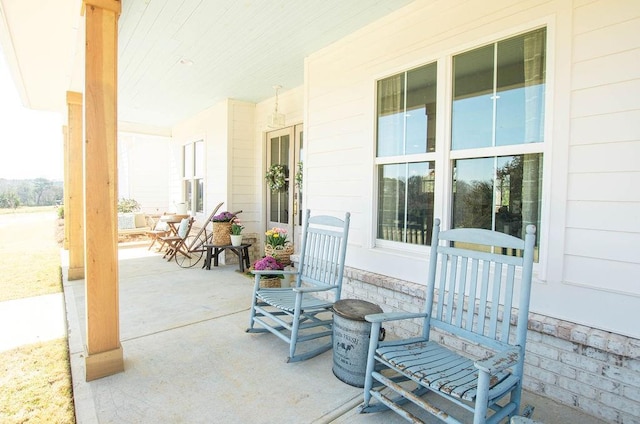 view of patio / terrace featuring covered porch