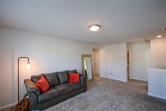 view of carpeted living room