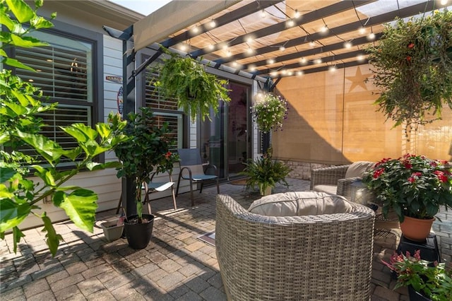 view of patio / terrace with a pergola