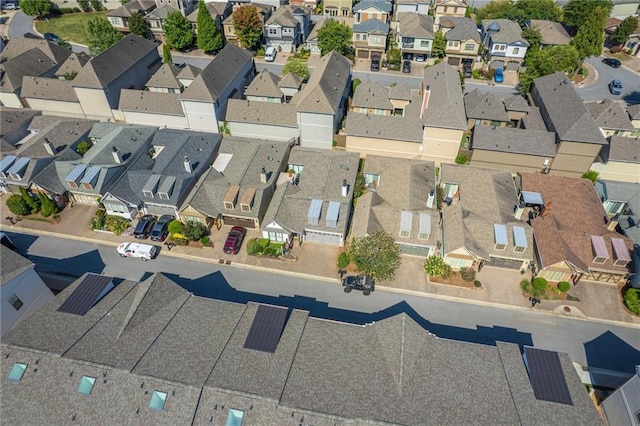 aerial view with a residential view