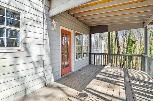 view of wooden deck