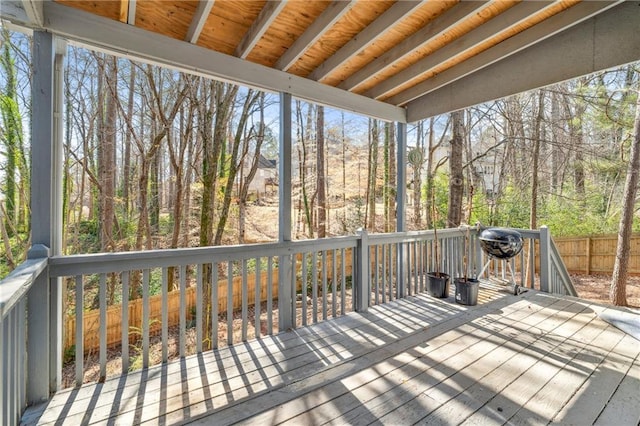 view of wooden deck