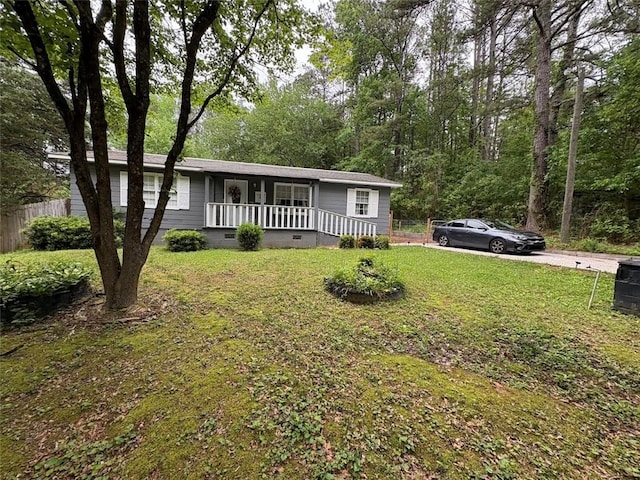 38 Daniel Cir, Franklin, GA 30217 - ranch-style home with crawl space and covered porch