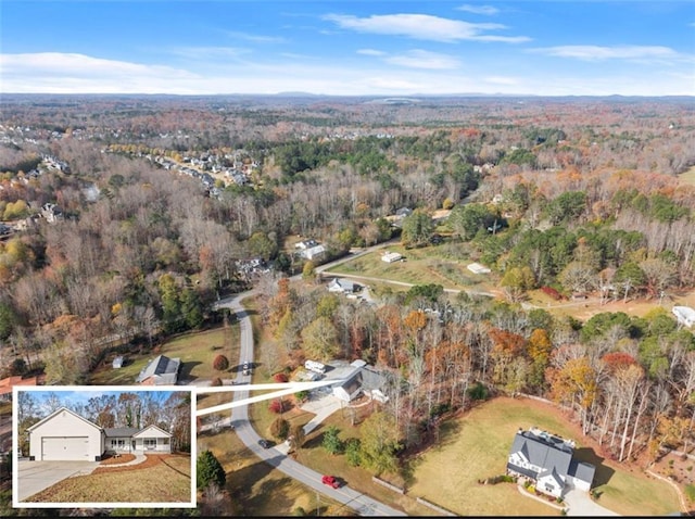 6045 Mockingbird Rd, Cumming, GA 30028 - aerial view with a view of trees