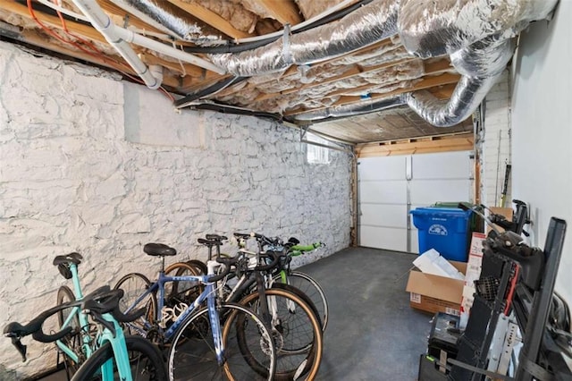 garage with bike storage