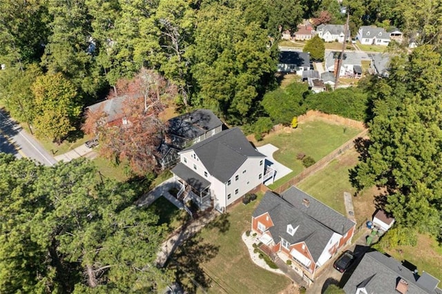 bird's eye view with a residential view