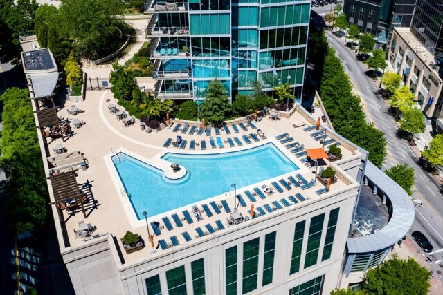 1080 Peachtree St NE Unit 608, Atlanta, GA 30309 - bird's eye view of a pool