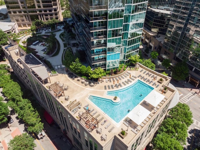1080 Peachtree St NE Unit 608, Atlanta, GA 30309 - aerial view of a pool