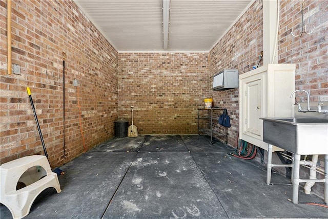 view of patio / terrace featuring sink