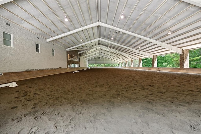 view of horse barn