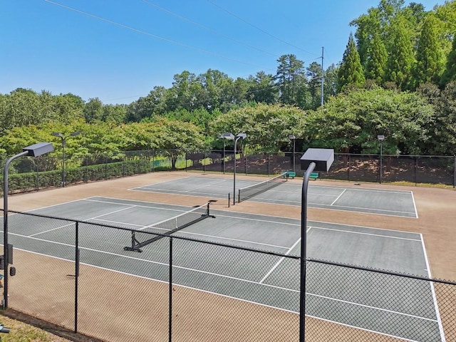 view of tennis court