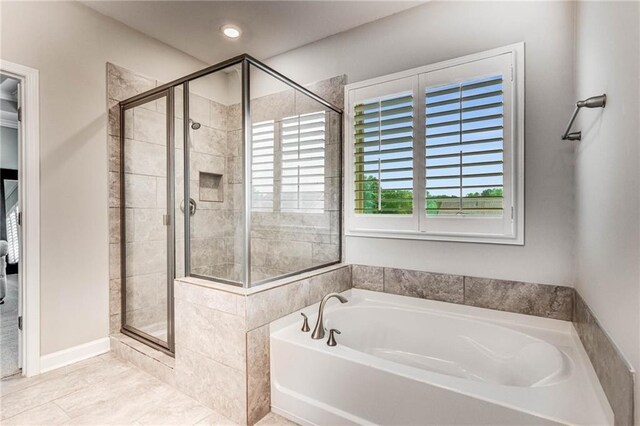 4831 Miller Hill Rd, Buford, GA 30518 - full bath with a stall shower and a garden tub