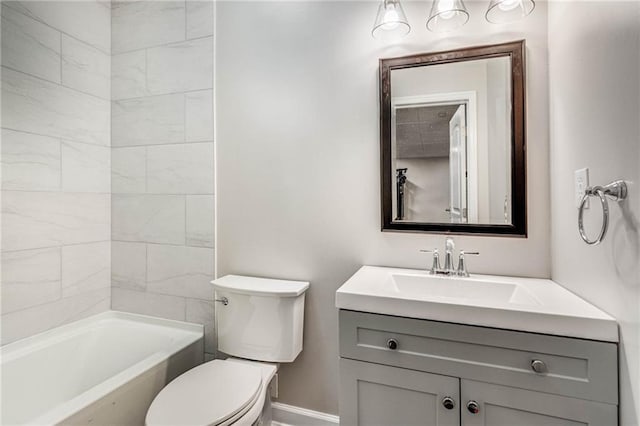 4831 Miller Hill Rd, Buford, GA 30518 - bathroom with baseboards, toilet, and vanity